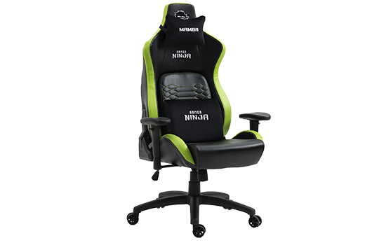  Cadeira Gamer Ninja Mamba, Preto e Preto